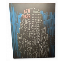 Toile sérigraphiée "New Yorker"