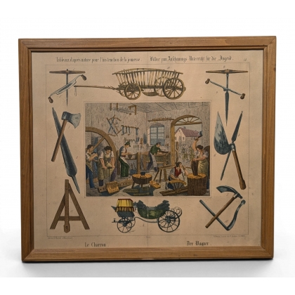 Gravure "Le charron" par WENTZEL