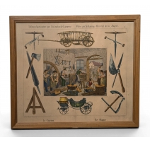 Gravure "Le charron" par WENTZEL
