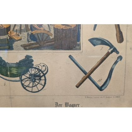 Engraving ‘The Wheelwright’ by WENTZEL