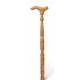 Canne à poignée en bois sculpté