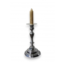Pair of candle holders nickel-plated, France