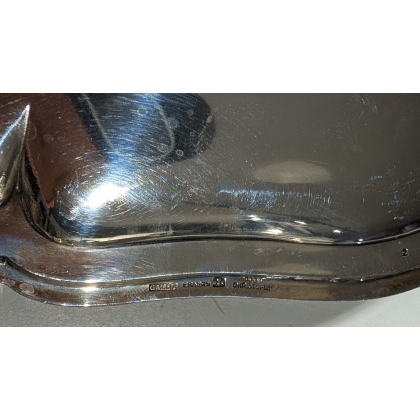 Plat polylobé en métal argenté GALLIA