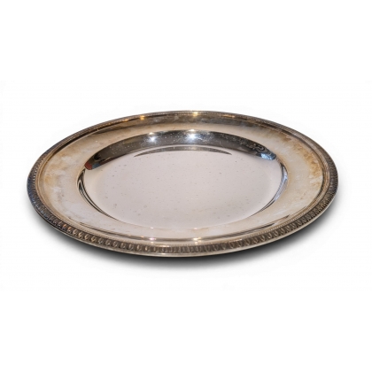 Plat rond en métal argenté CHRISTOFLE