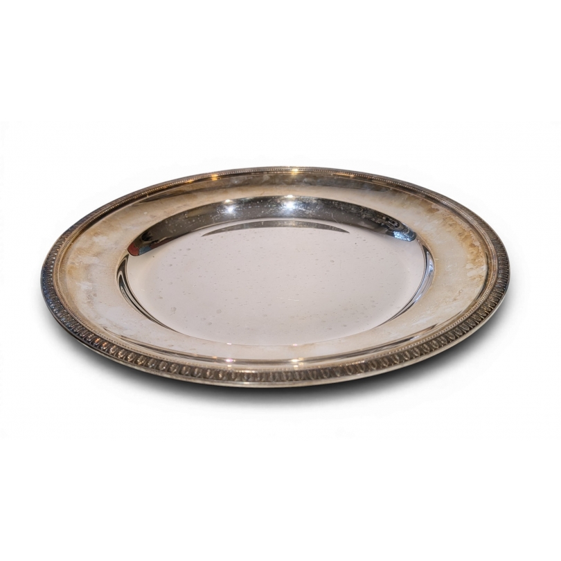 Plat rond en métal argenté CHRISTOFLE
