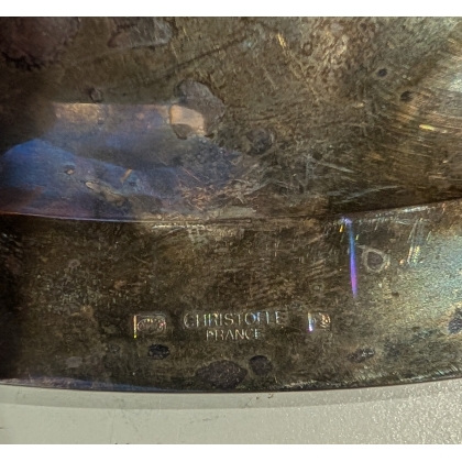 Plat rond en métal argenté CHRISTOFLE