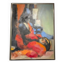 Tableau "Abstrait" signé M. GALLI 71