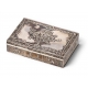 Boite en argent décor panier de fleures