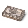 Boite en argent décor panier de fleures