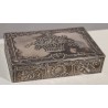Boite en argent décor panier de fleures