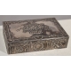 Boite en argent décor panier de fleures