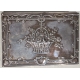 Boite en argent décor panier de fleures