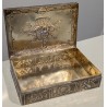 Boite en argent décor panier de fleures