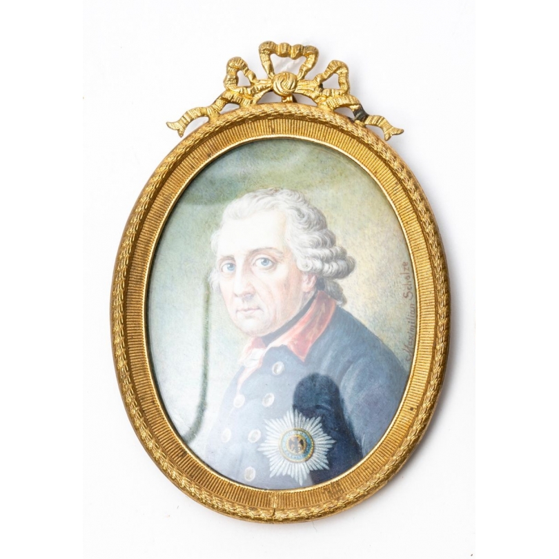 Miniature ovale \"Frédéric II de Prusse\"