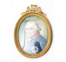 Miniature ovale "Frédéric II de Prusse"