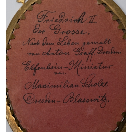 Miniature ovale \"Frédéric II de Prusse\"