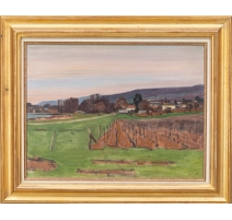 Tableau "Bout de Vigne à Rolle" signé CHINET