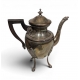 Cafetière en métal argenté
