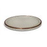 Sous-plat ovale en verre et cuivre