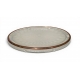 Sous-plat ovale en verre et cuivre