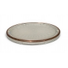 Sous-plat ovale en verre et cuivre