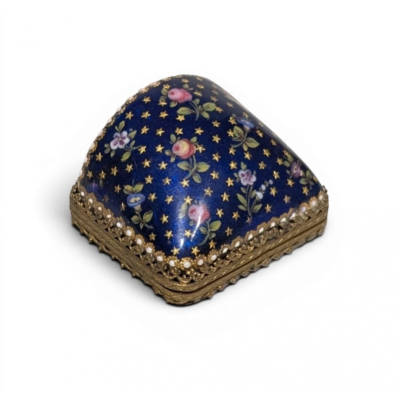 Viennese enamel earring box