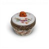Petite boite en porcelaine décor fleurs