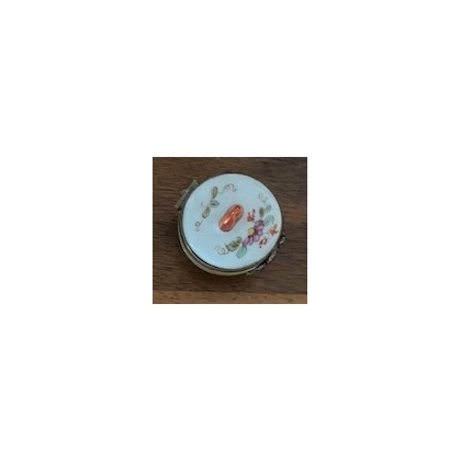 Petite boite en porcelaine décor fleurs