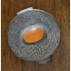 Petite boite ronde à cabochon orange