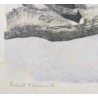 Gravure "Tourterelles", signée  sur Moinat SA  - Antiquités décoration -  Gravures, Lithos