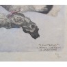 Gravure "Tourterelles", signée  sur Moinat SA  - Antiquités décoration -  Gravures, Lithos