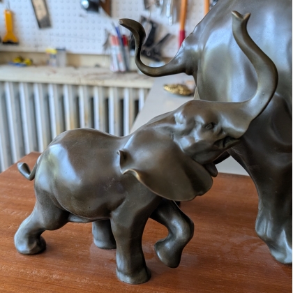 Bronze "Troupeau d'éléphants"