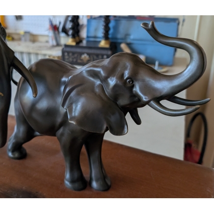 Bronze "Troupeau d'éléphants"