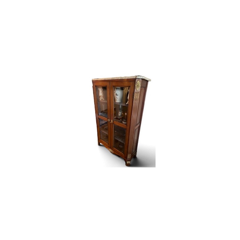 Vitrine Louis XVI dessus marbre