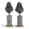 Paire de bustes Molière et Boileau