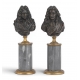 Paire de bustes Molière et Boileau