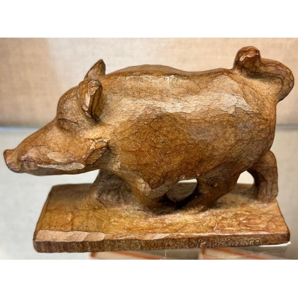 Bronze \"Ragot trottinant\" signé R. HAINARD
