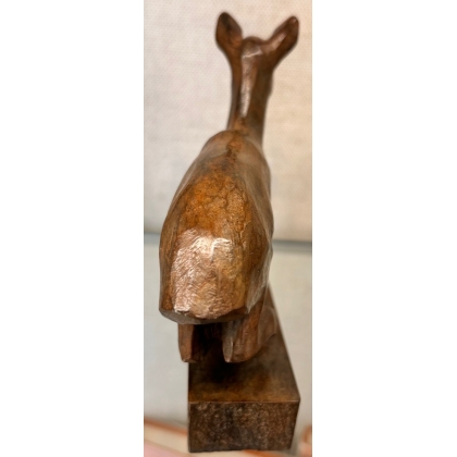 Bronze \"Chevrette au galop\" signé HAINARD