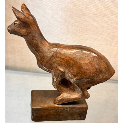 Bronze \"Chevrette au galop\" signé HAINARD