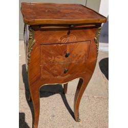 Louis XV inlaid bedside table