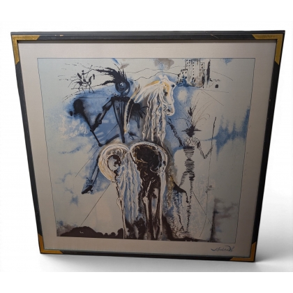 "Don Quixote" silkscreen print signed by DALI