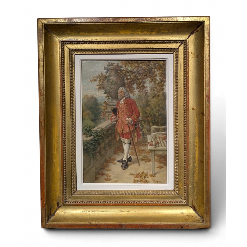 Painting entitled ‘J.J. Rousseau’, signed GRISON