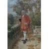 Painting entitled ‘J.J. Rousseau’, signed GRISON