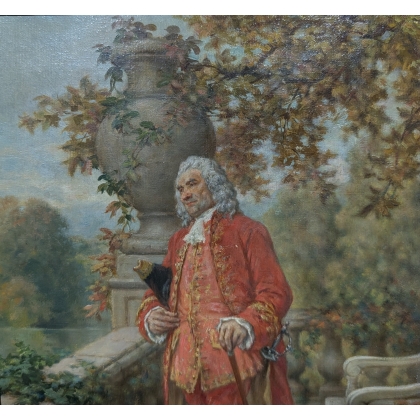 Painting entitled ‘J.J. Rousseau’, signed GRISON