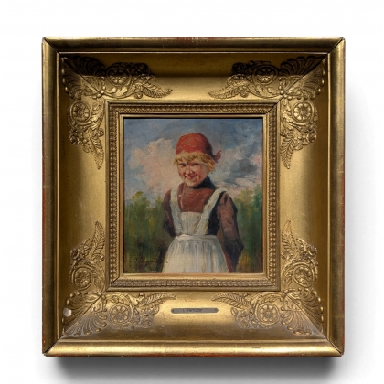 Tableau \"Jeune garçon\" signé PERLMUTTER