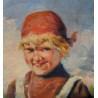 Painting entitled ‘Young Boy’, signed PERLMUTTER