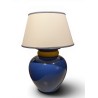 Grande lampe en céramique bleue KOSTKA