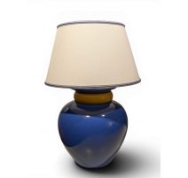 Grande lampe en céramique bleue KOSTKA
