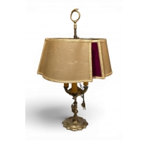 Lampe florentine abat-jour velin et velours