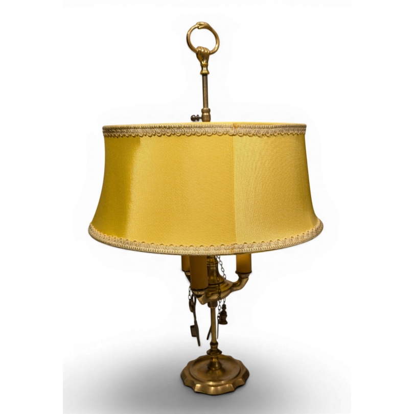 Lampe florentine abat-jour jaune